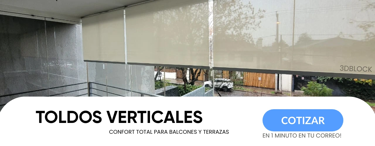 toldo vertical terraza balcon  a medida